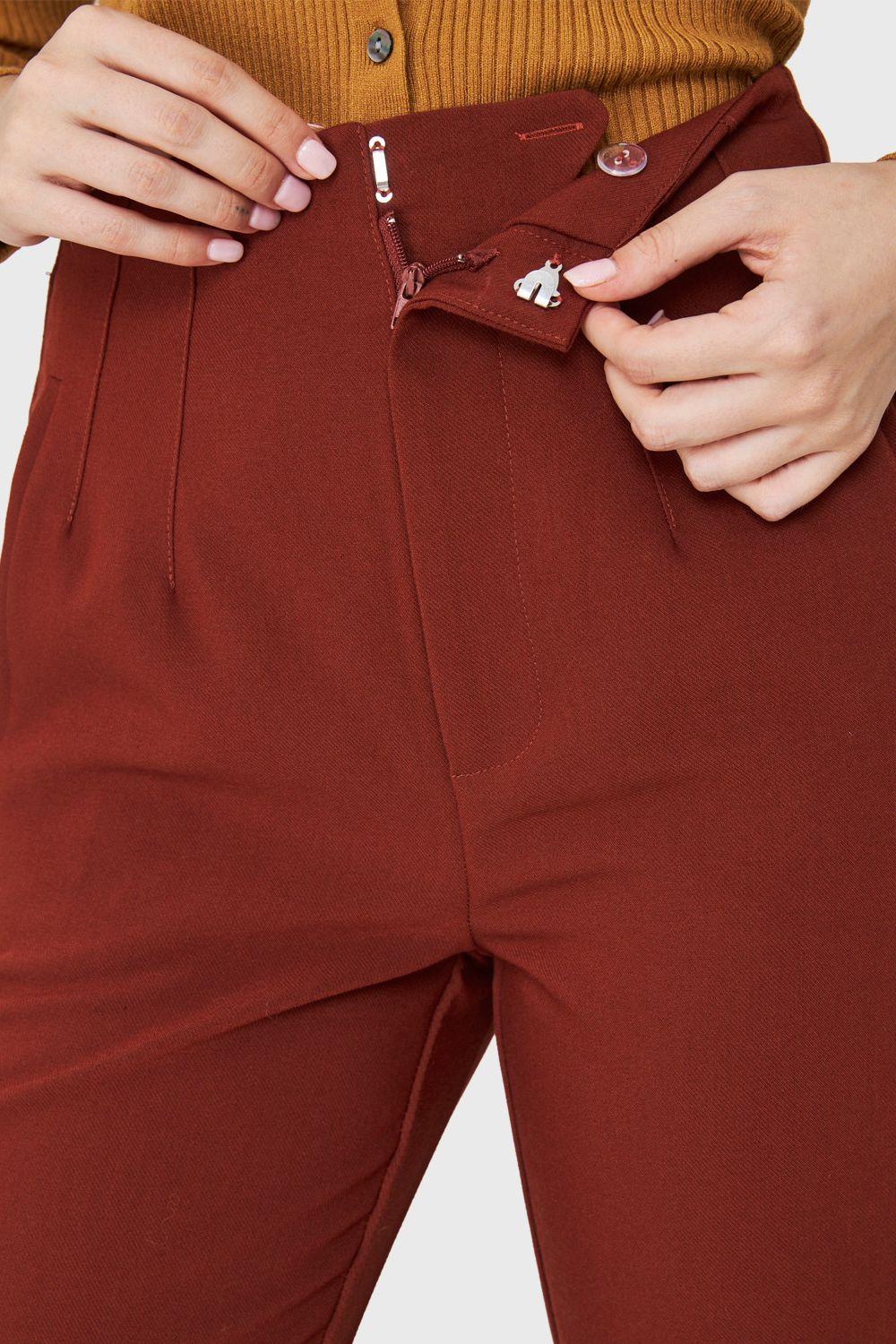 Pantalón Pinzas Recto Óxido Nicopoly-5
