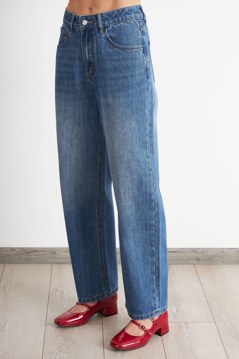 Jeans Pierna Recta Azul Nicopoly-2