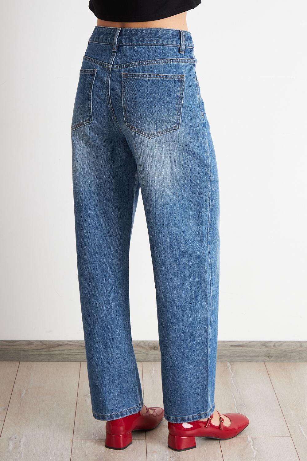 Jeans Pierna Recta Azul Nicopoly-3