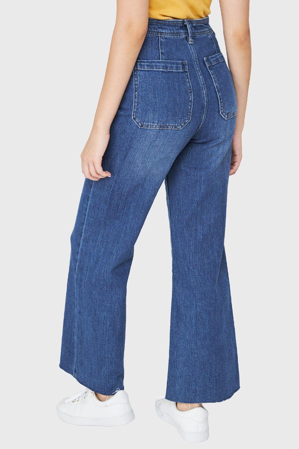 Jeans Wide Leg Azul Medio Nicopoly-3