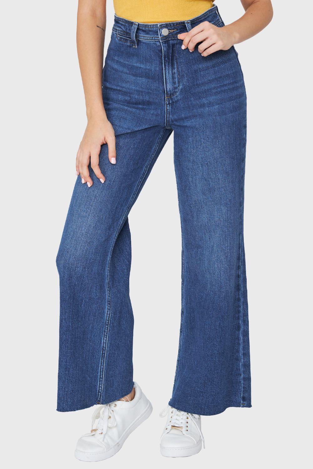 Jeans Wide Leg Azul Medio Nicopoly-4