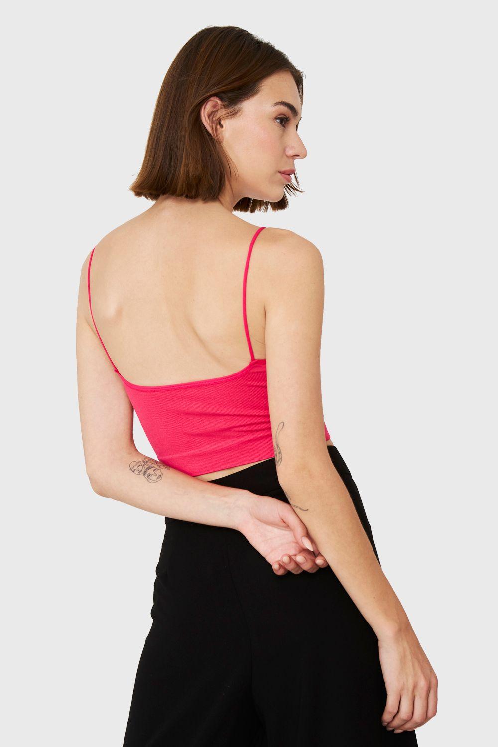 Peto Escote En V Fucsia Nicopoly-3