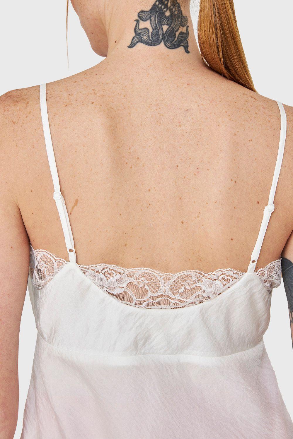 Top Lencero Con Encaje Blanco Nicopoly-5