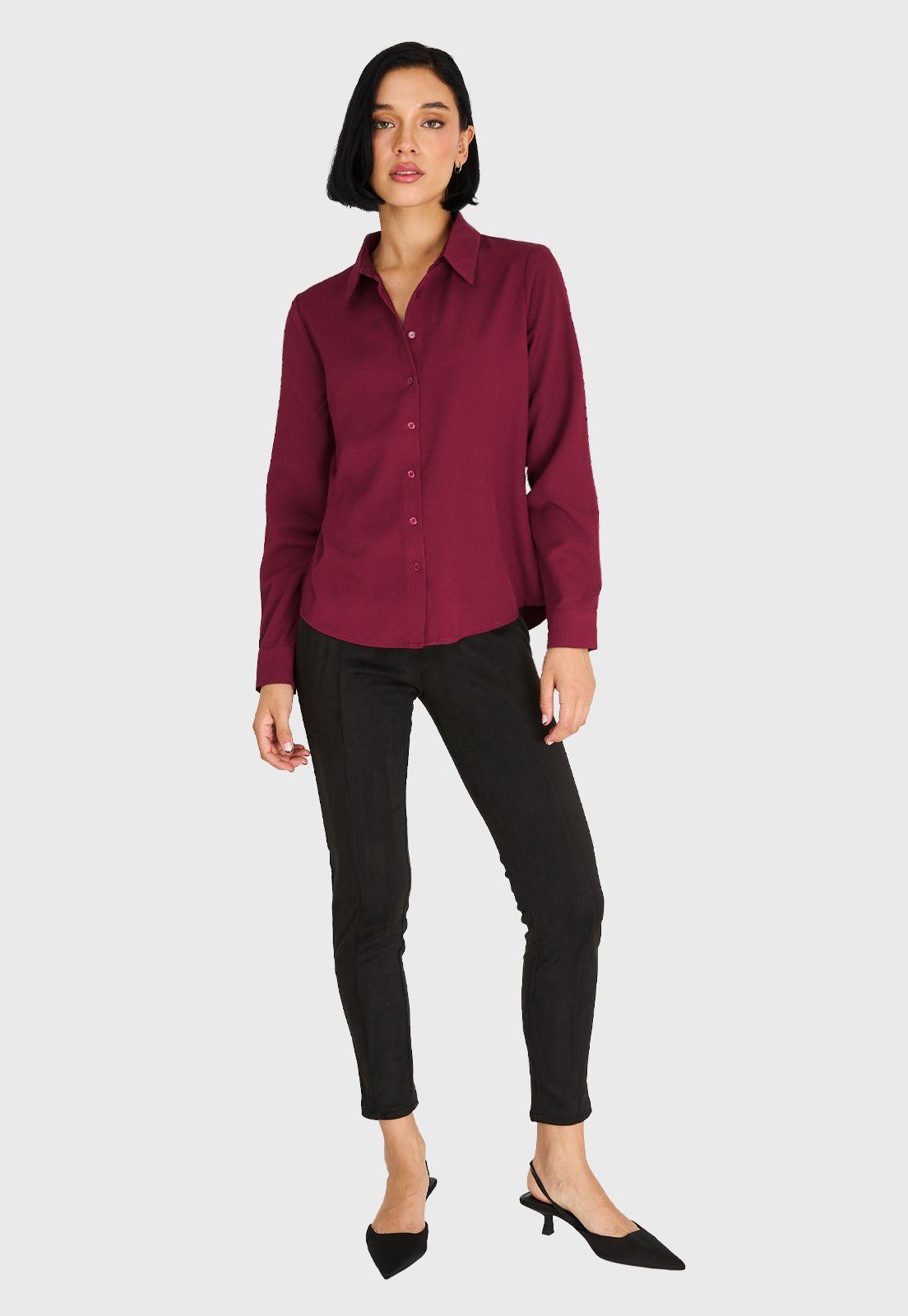 Camisa Básica Burdeo Nicopoly-1