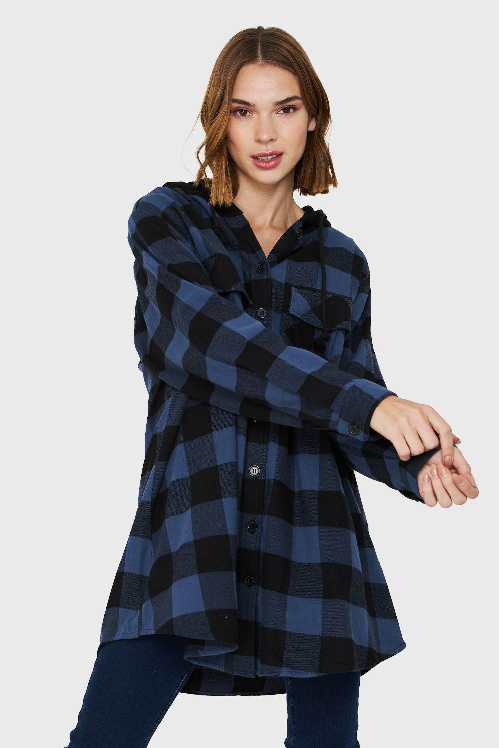 Sobrecamisa Gorro Cuadros Azul Nicopoly-0