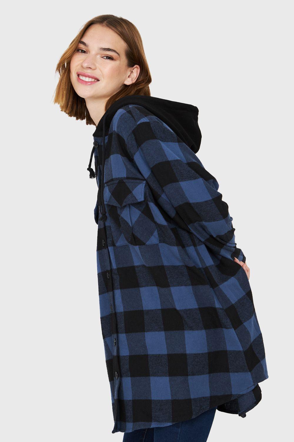 Sobrecamisa Gorro Cuadros Azul Nicopoly-2