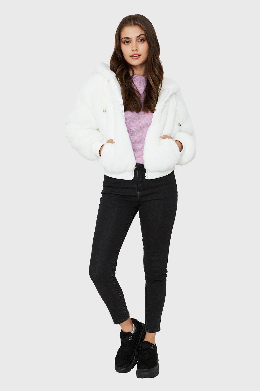 Chaqueta Pelo Gorro Blanco Nicopoly-1