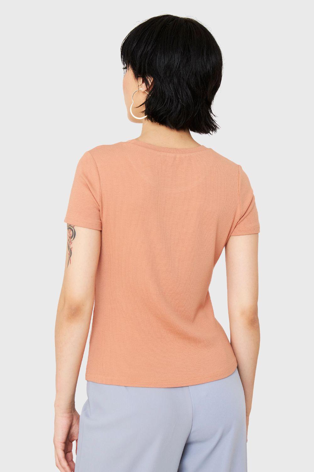 Polera Básica Manga Corta Damasco Nicopoly-3