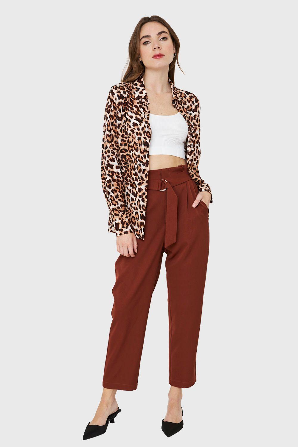 Blusa Leopardo Marrón Nicopoly-1