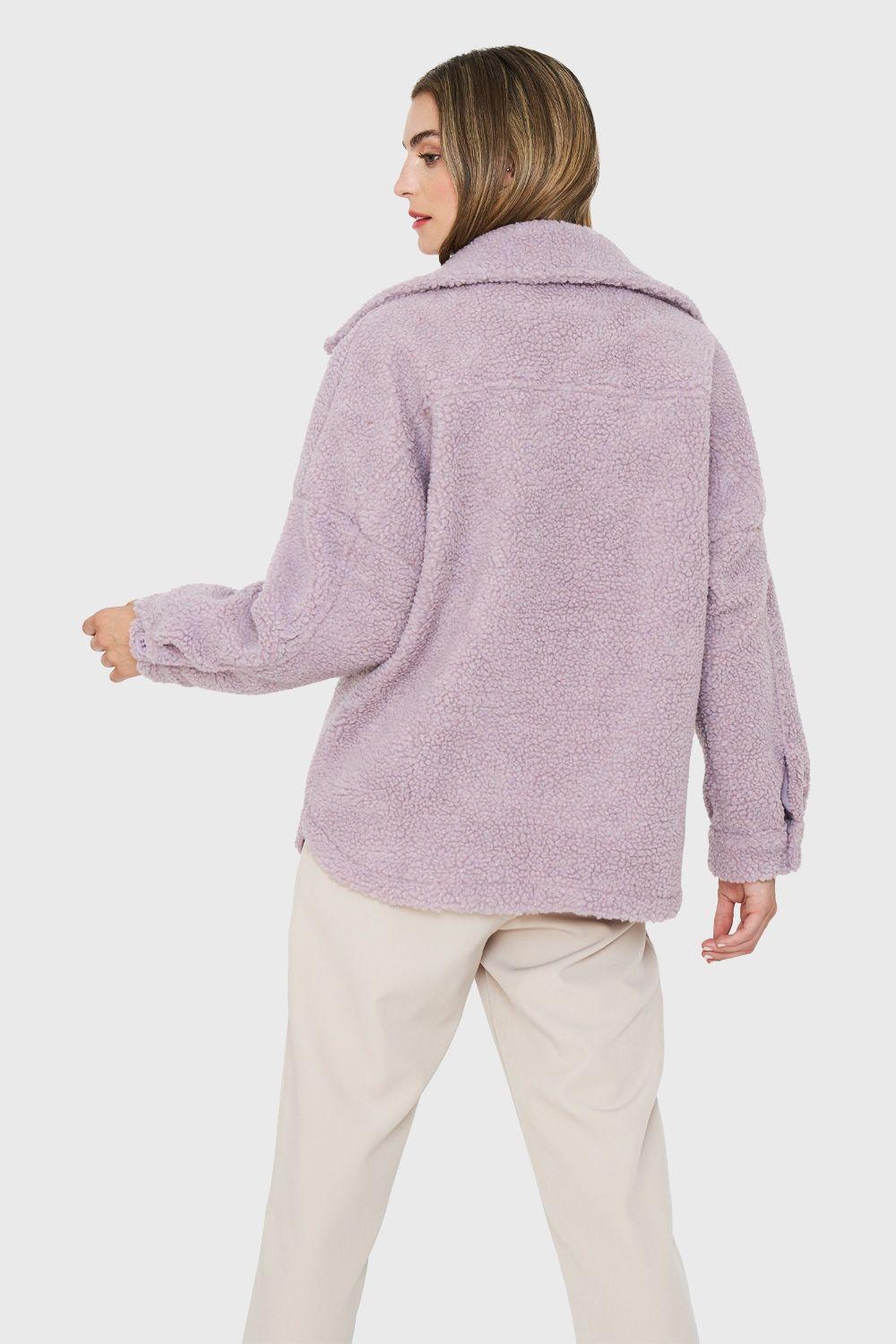 Chaqueta Tipo Teddy Lila Nicopoly-3