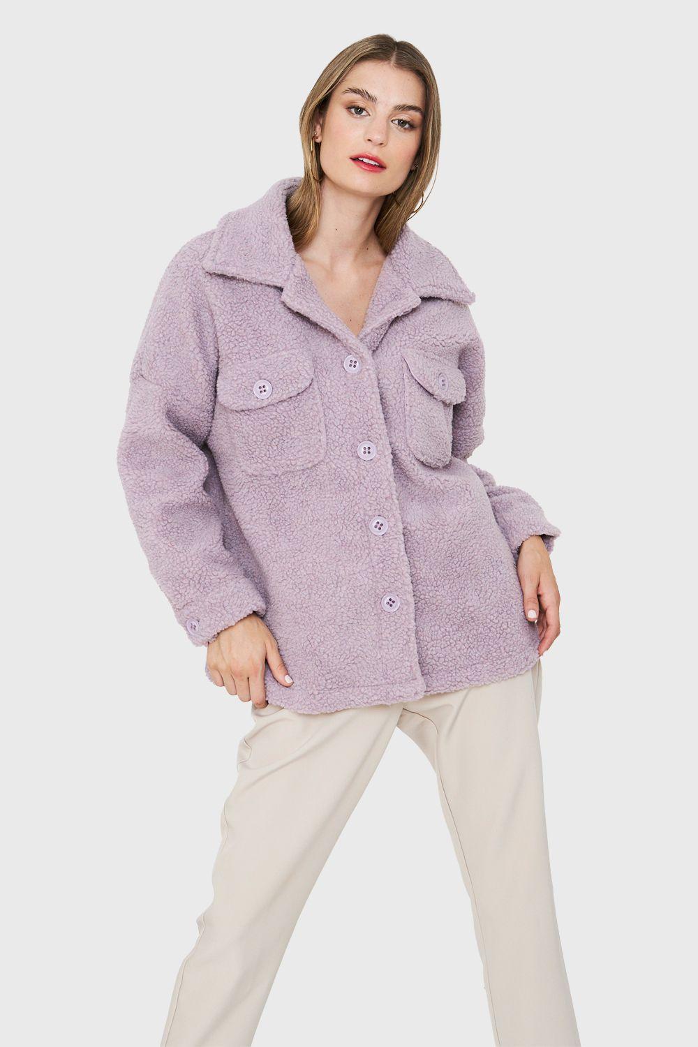 Chaqueta Tipo Teddy Lila Nicopoly-4