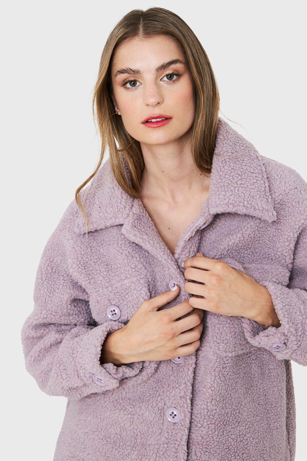 Chaqueta Tipo Teddy Lila Nicopoly-5