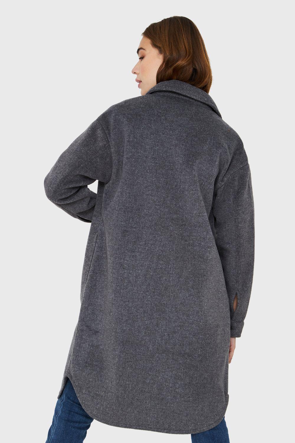 Abrigo Bolsillos Frontales Grafito Nicopoly-3