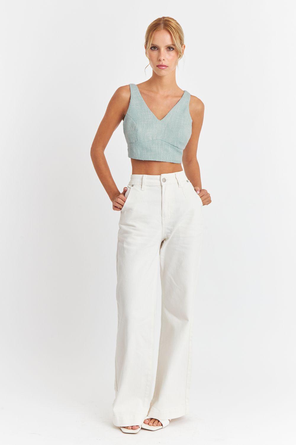 Crop Top Jaspeado Celeste Nicopoly-1