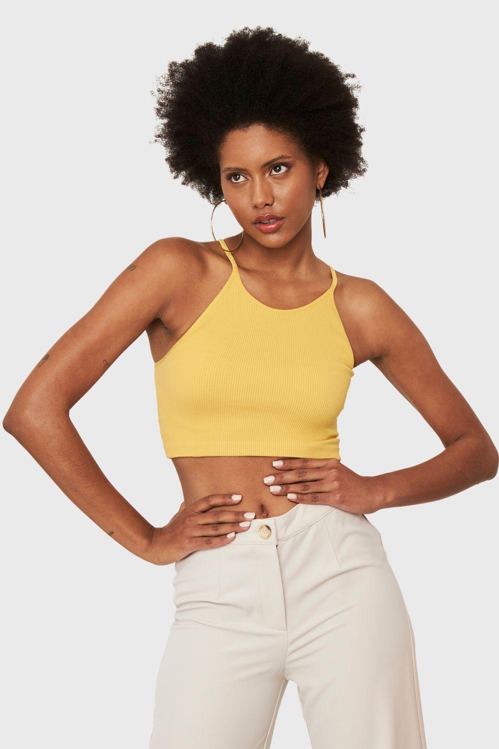 Peto Cuello Halter Amarillo Nicopoly-0
