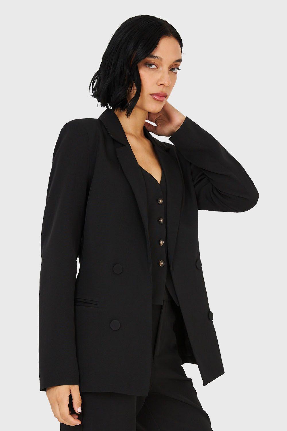 Blazer Básico De Tope Negro Nicopoly-2