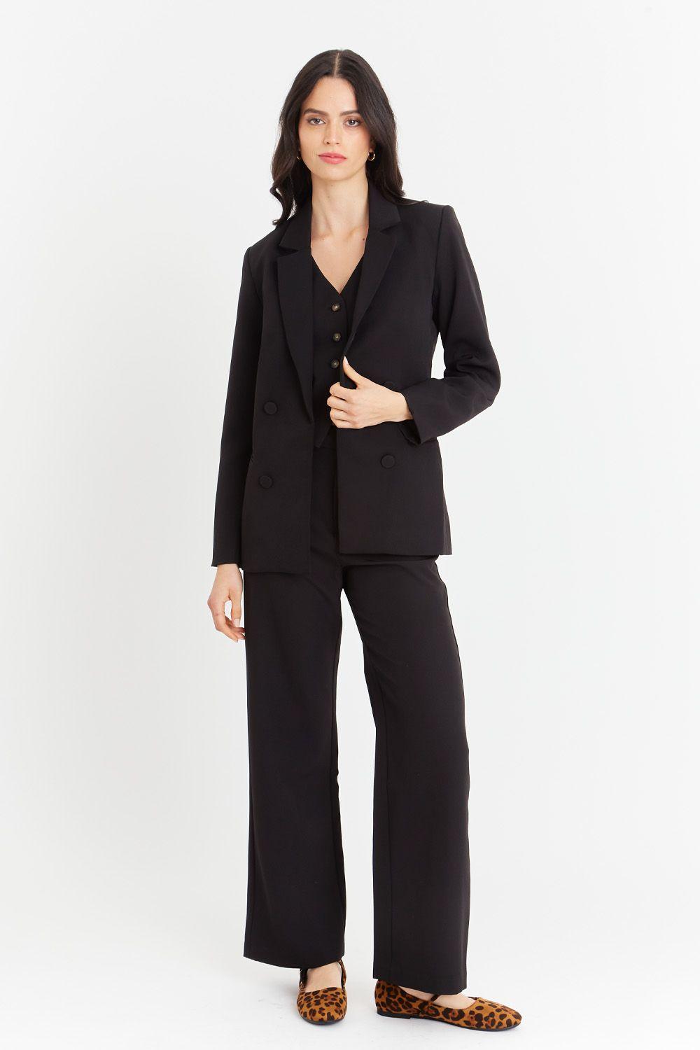 Blazer Básico de Tope Negro Nicopoly-1