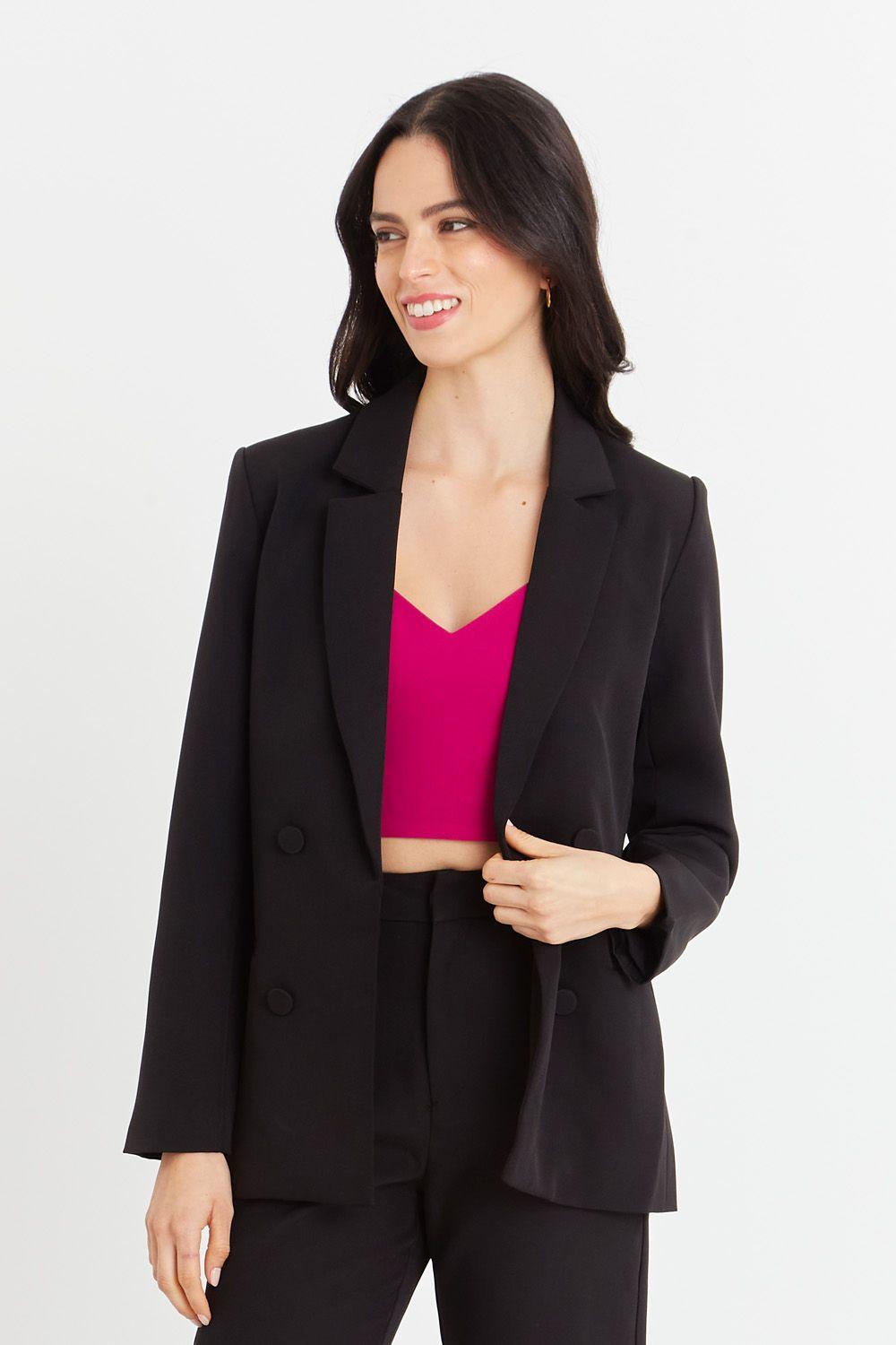Blazer Básico de Tope Negro Nicopoly-4