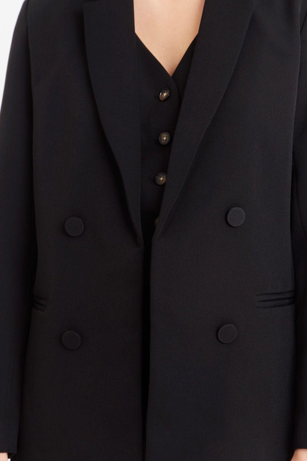 Blazer Básico de Tope Negro Nicopoly-5