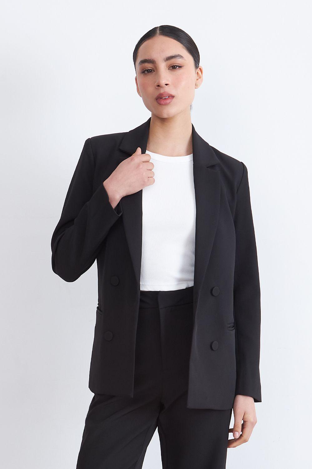 Blazer Básico de Tope Negro Nicopoly-5