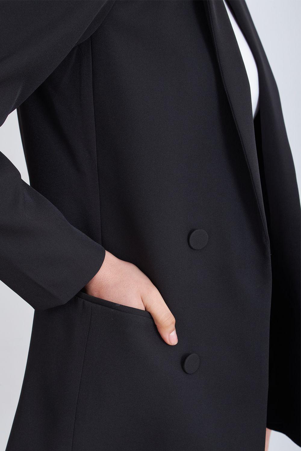 Blazer Básico de Tope Negro Nicopoly-6