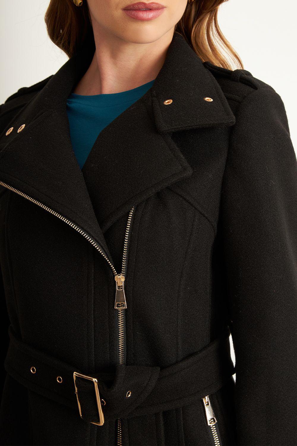 Abrigo Cierre Lateral Negro Nicopoly-5