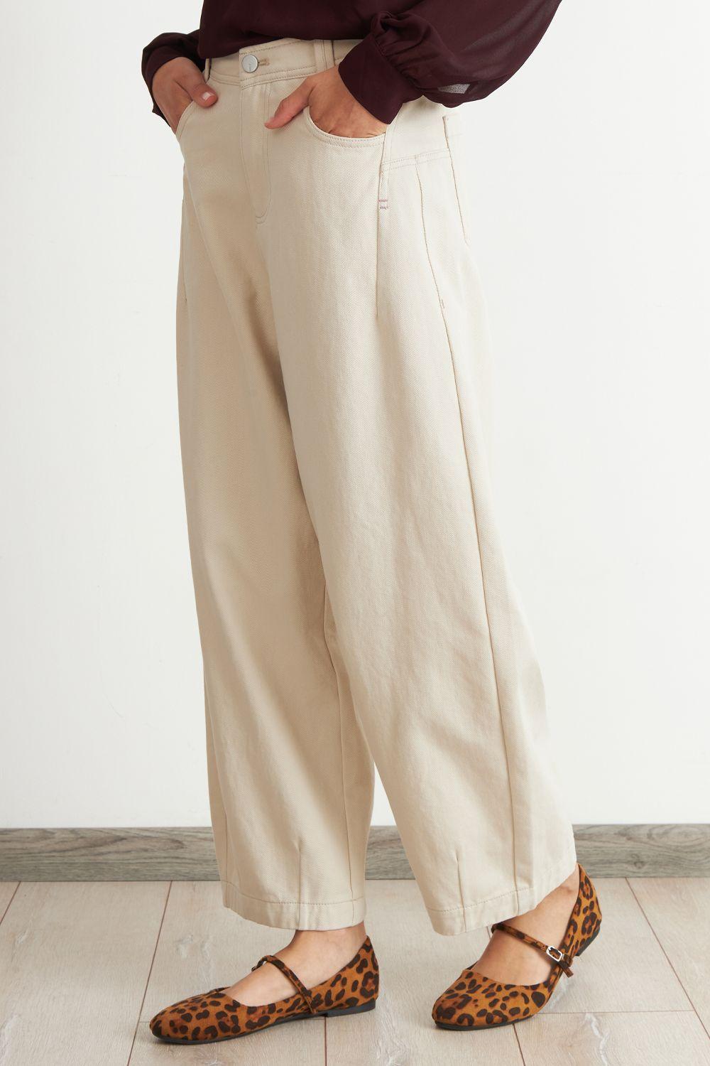 Jeans Corte Barrel Blanco Nicopoly-2