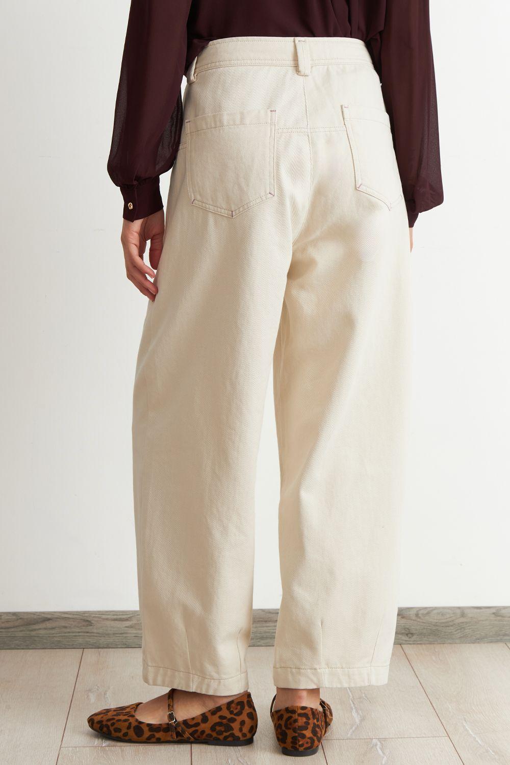 Jeans Corte Barrel Blanco Nicopoly-3