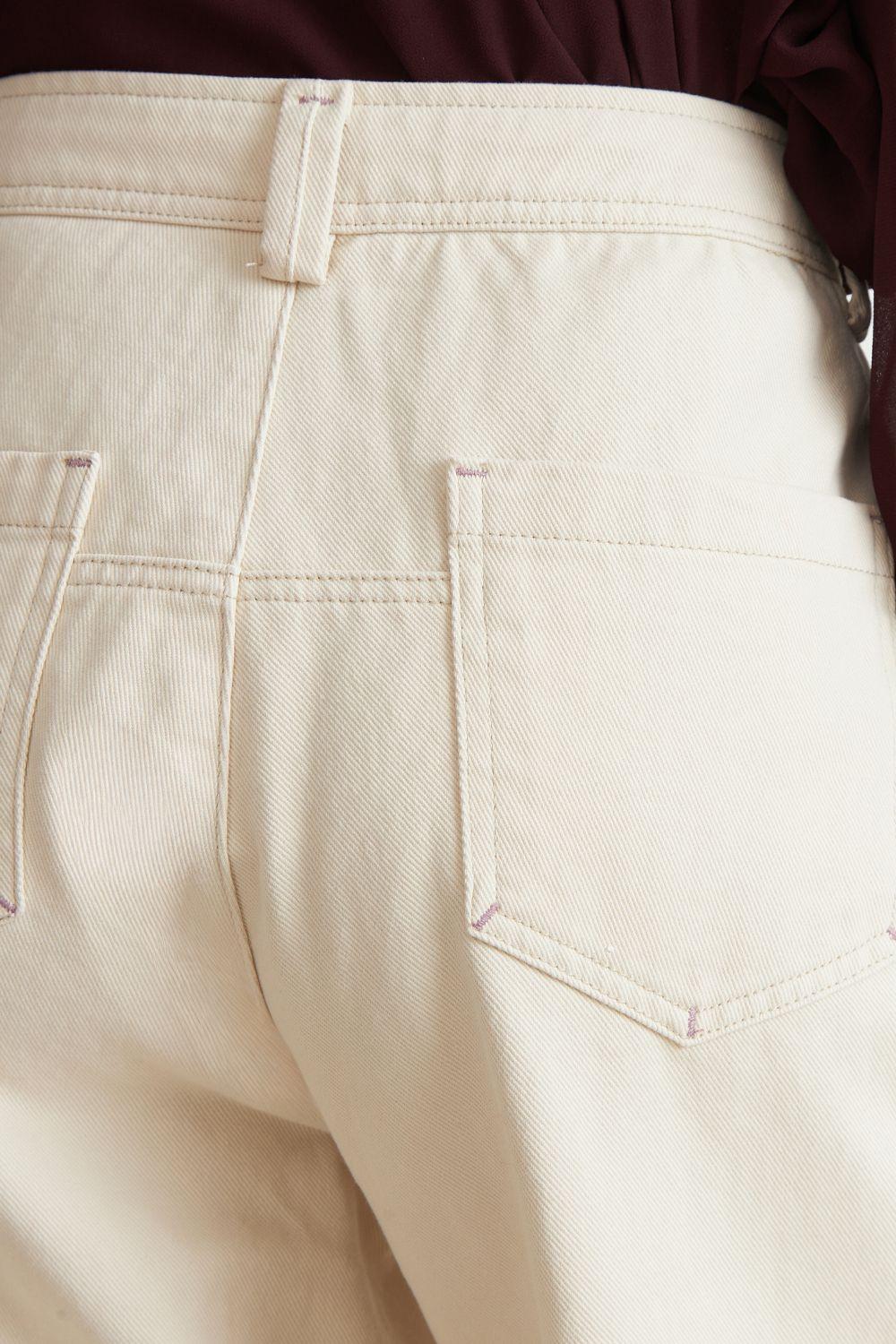 Jeans Corte Barrel Blanco Nicopoly-5