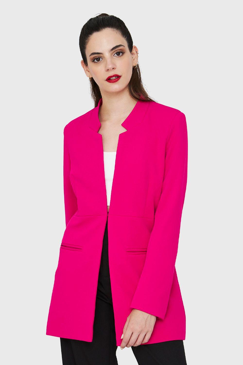 Blazer Largo Fucsia Nicopoly-4