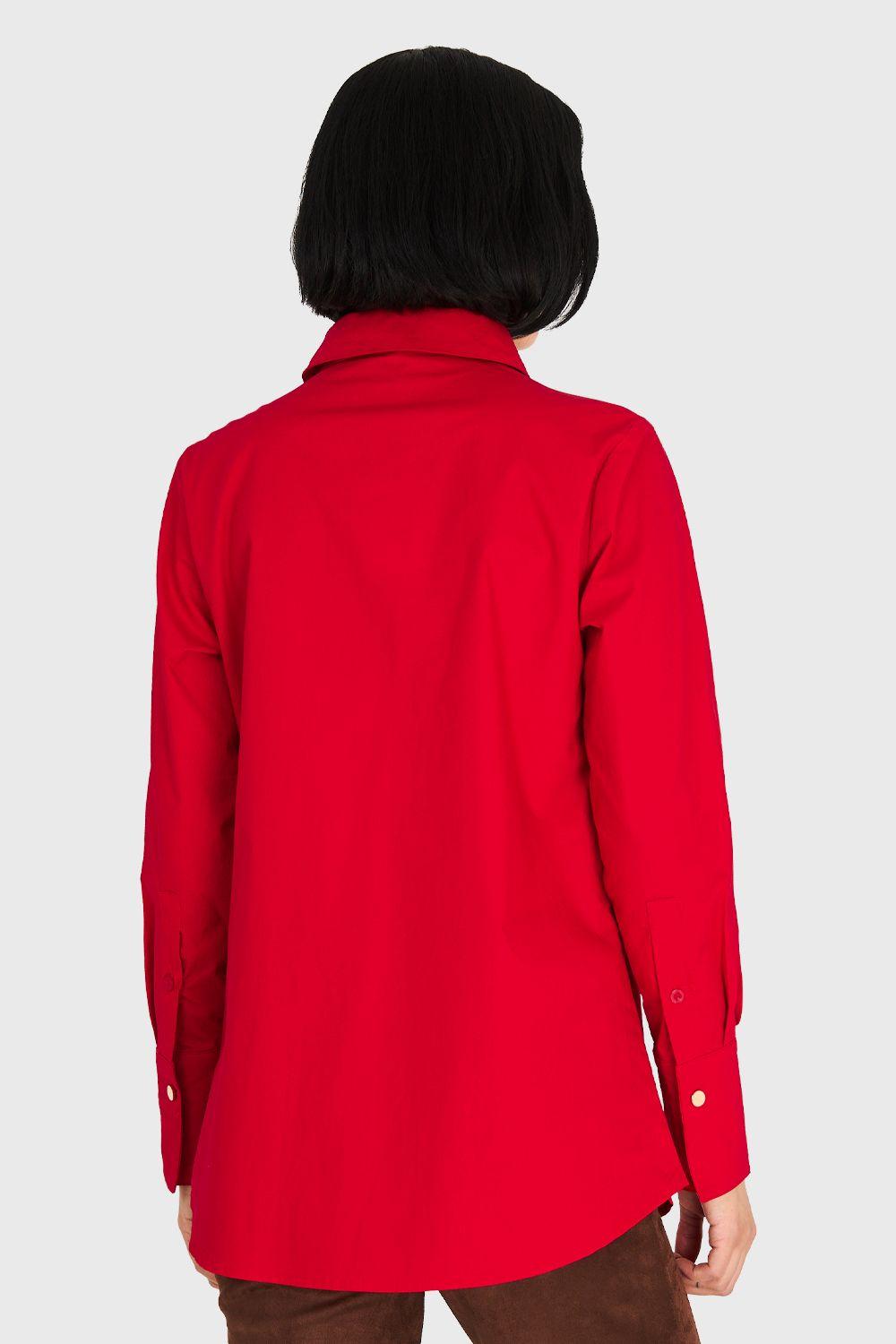Camisa Básica Algodón Rojo Nicopoly-3