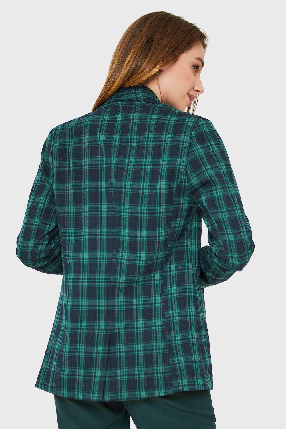 Blazer Escocés Verde Nicopoly-3