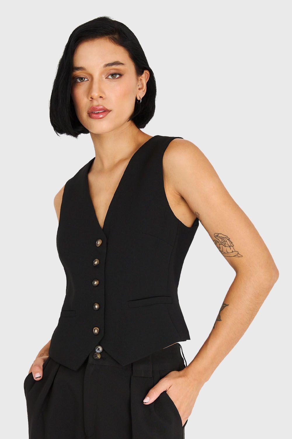 Gilet Espalda Ajustable Negro Nicopoly-0