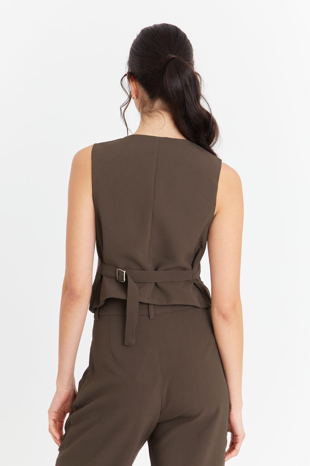 Gilet Básico Café Nicopoly-3