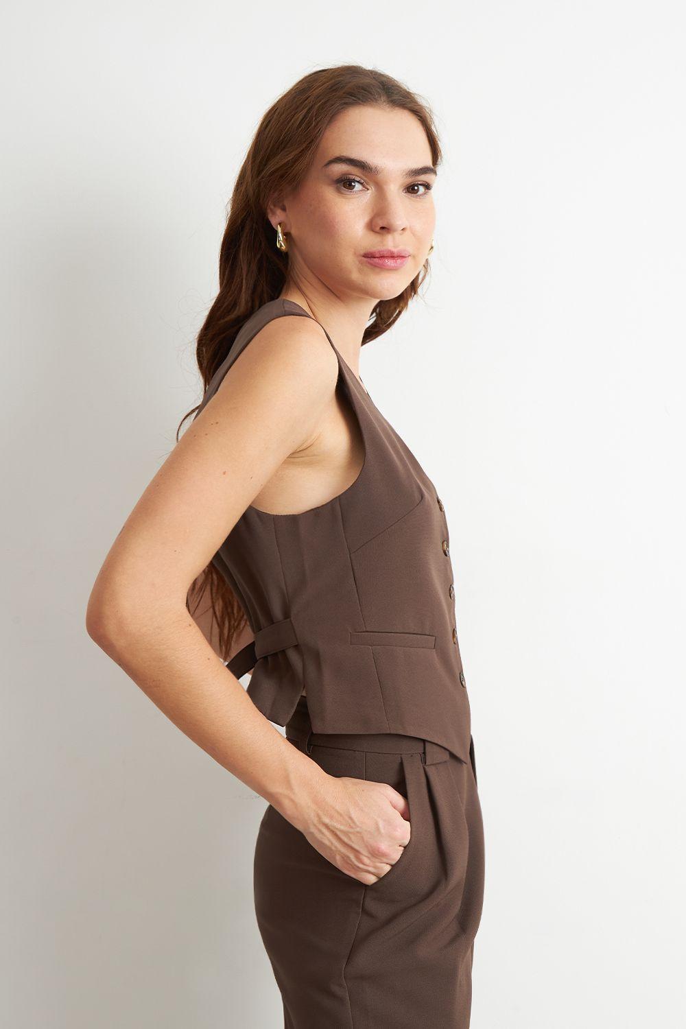 Gilet Básico Ajustable Mocca Nicopoly-2