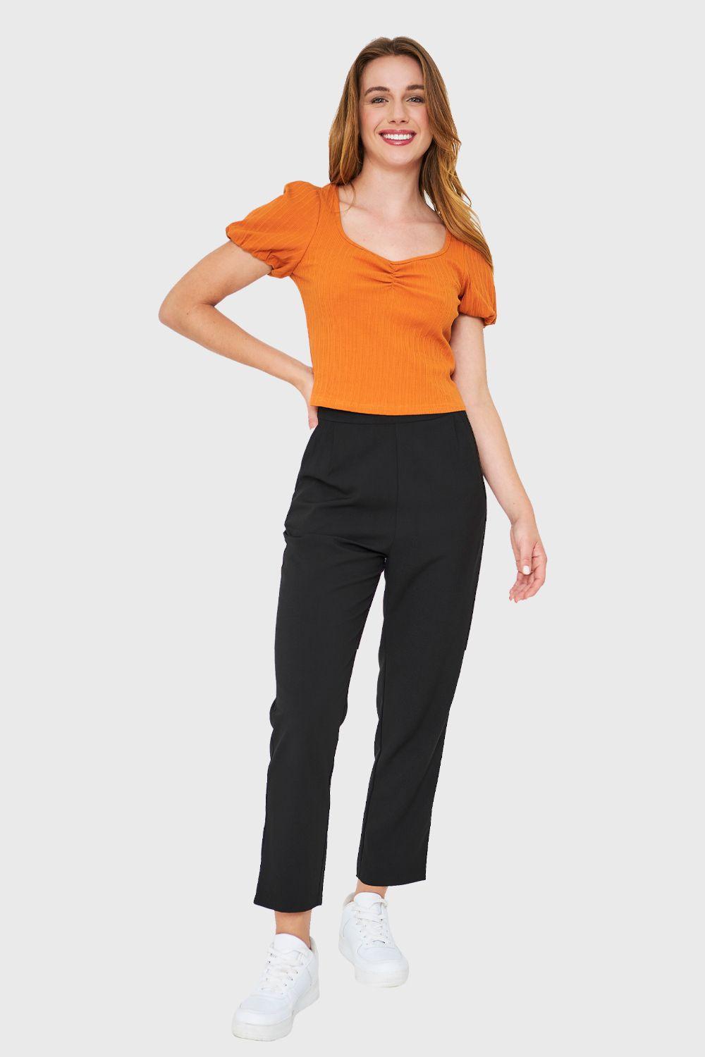 Polera Escote Corazón Lúcuma Nicopoly-1