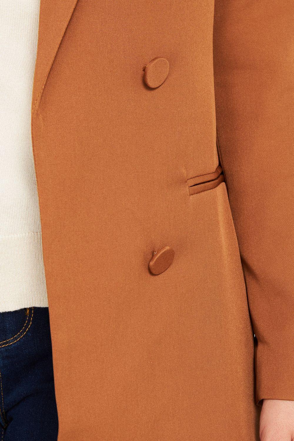 Blazer Botones Decorativos Camel Nicopoly-4