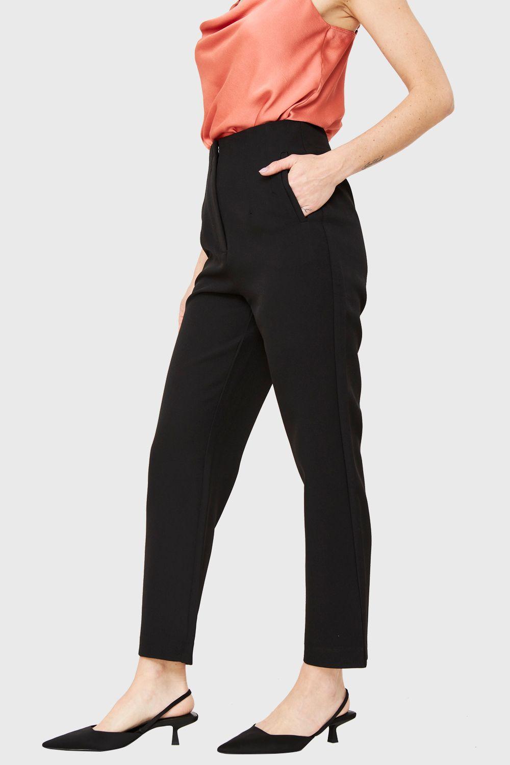 Pantalón Pinzas Negro Nicopoly-2