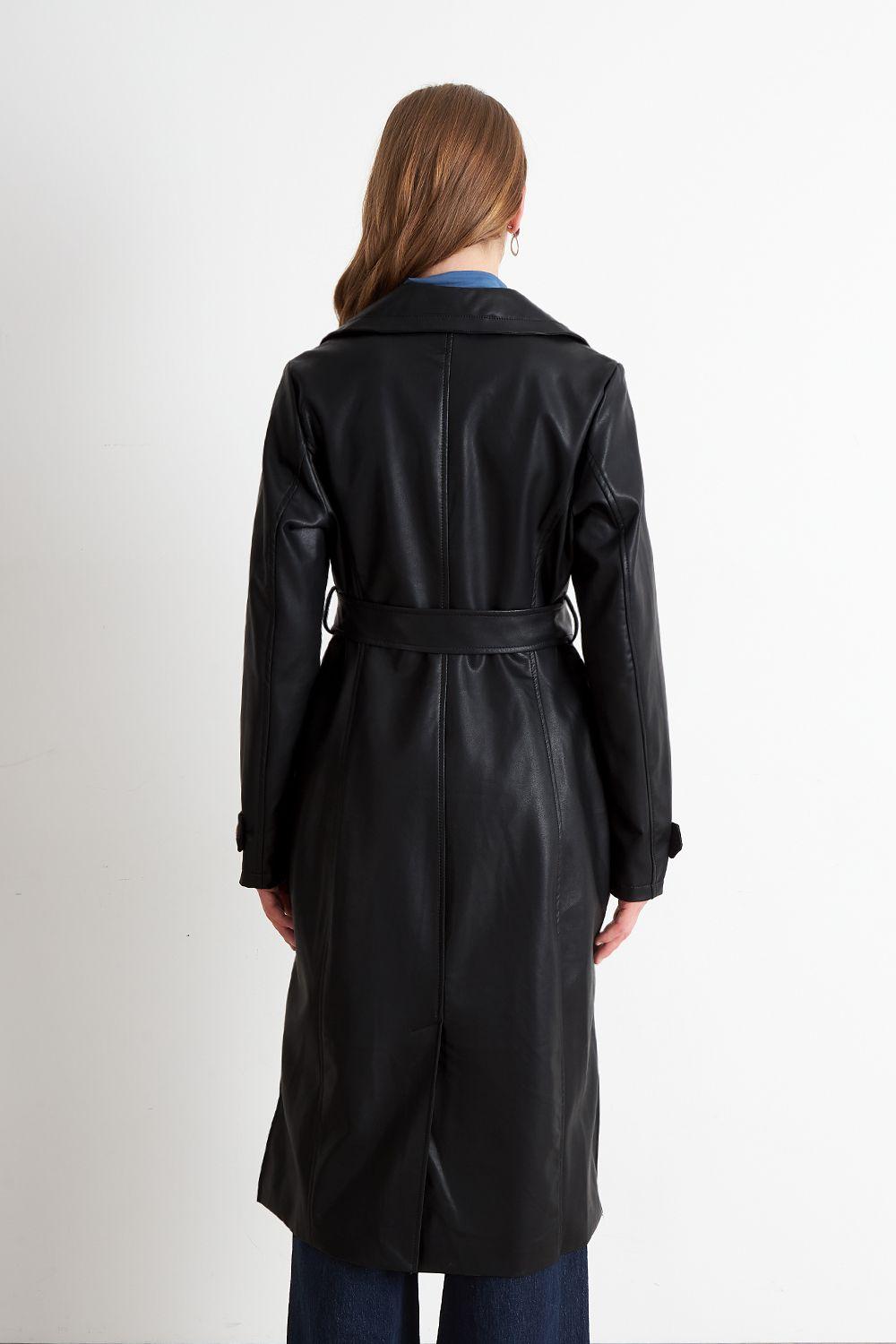 Abrigo Ecocuero Negro Nicopoly-3