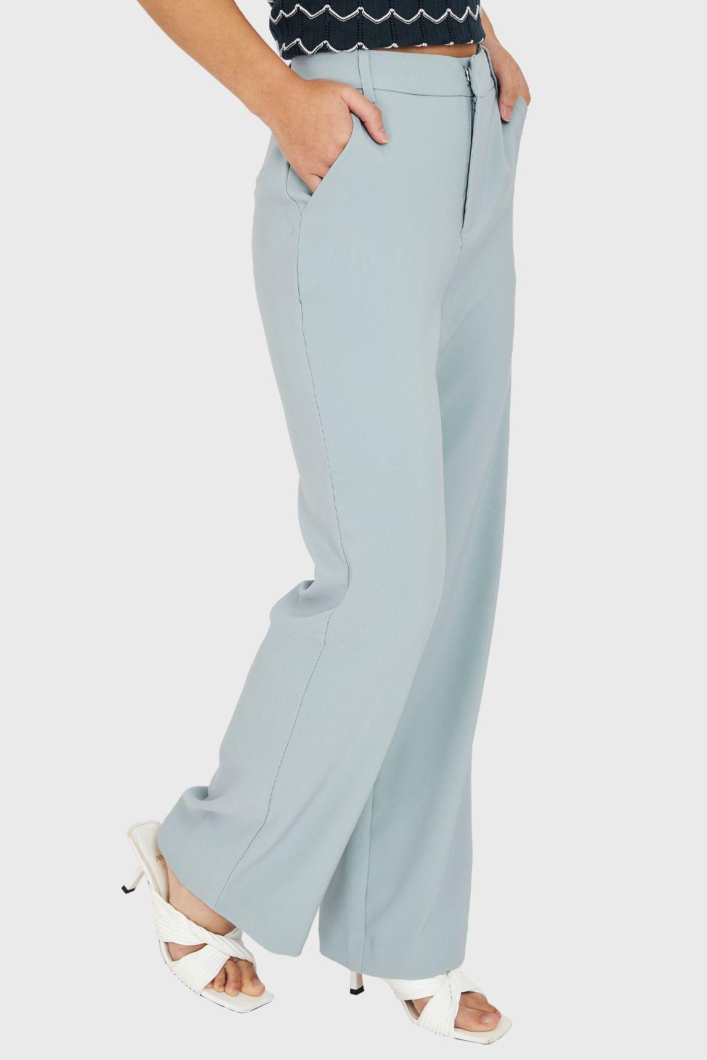Pantalón Pierna Ancha Celeste Nicopoly-2