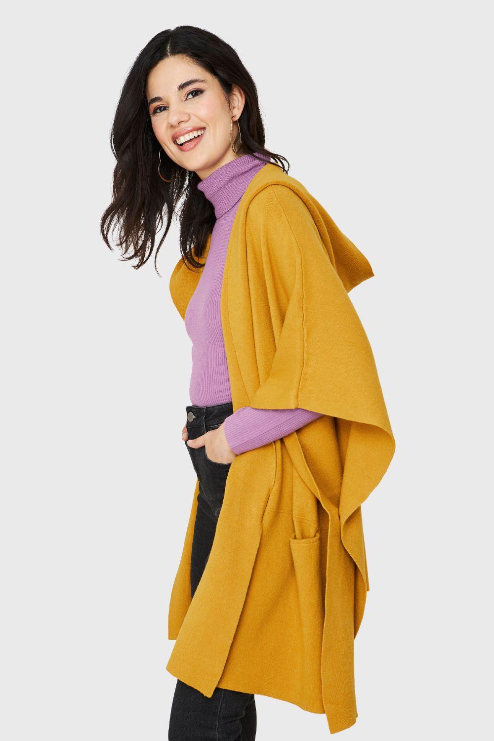 Tapado Gorro Y Bolsillos Mostaza Nicopoly-2