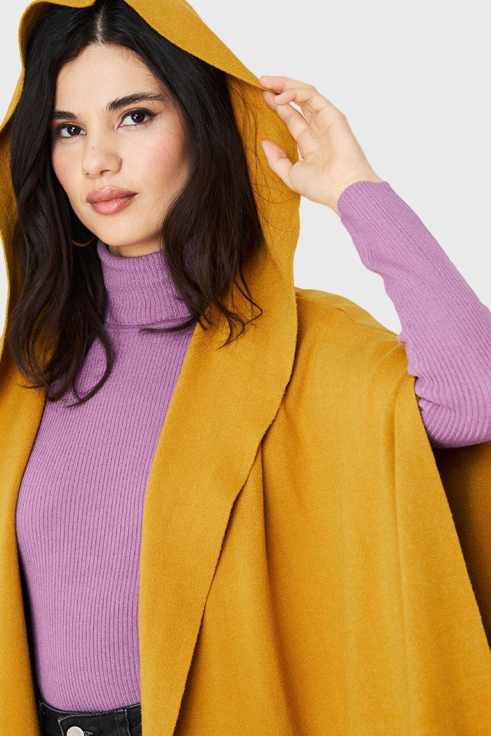 Tapado Gorro Y Bolsillos Mostaza Nicopoly-5