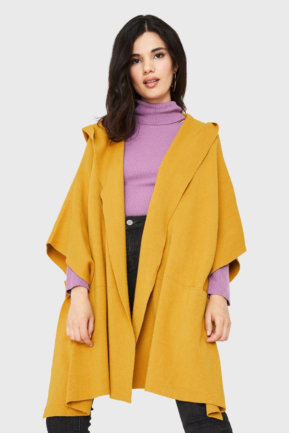 Tapado Gorro Y Bolsillos Mostaza Nicopoly-4