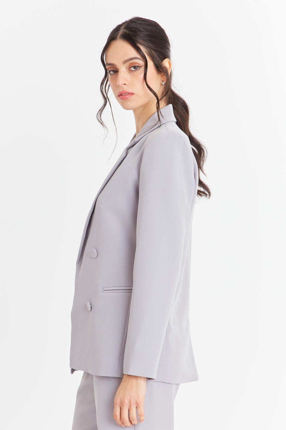 Blazer Básico de Tope Gris Nicopoly-2