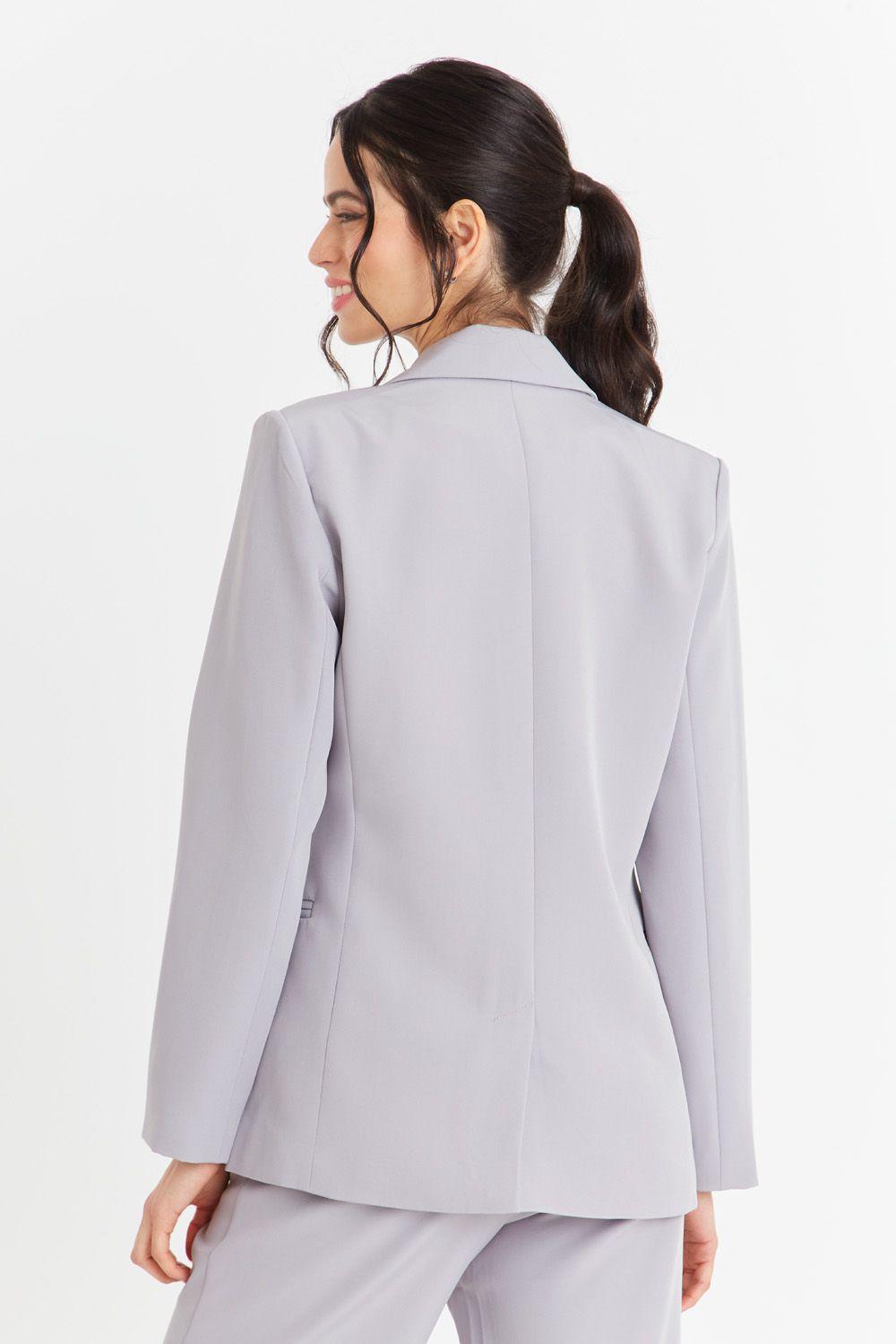 Blazer Básico de Tope Gris Nicopoly-3
