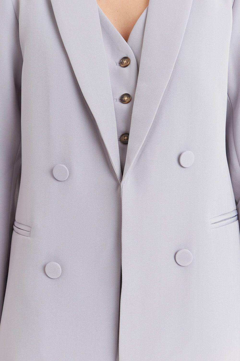 Blazer Básico de Tope Gris Nicopoly-5