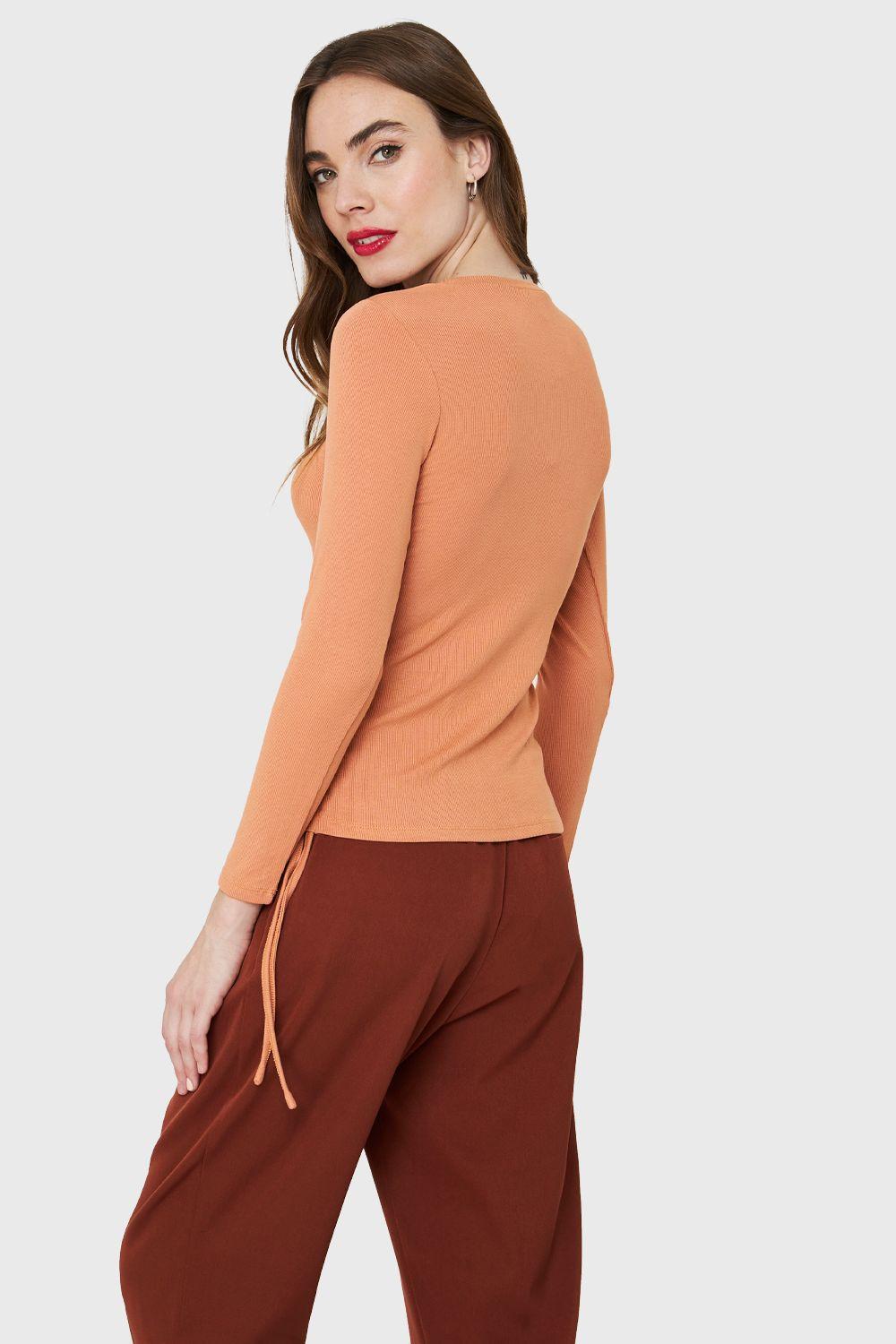 Polera Recogido Lateral Damasco Nicopoly-3