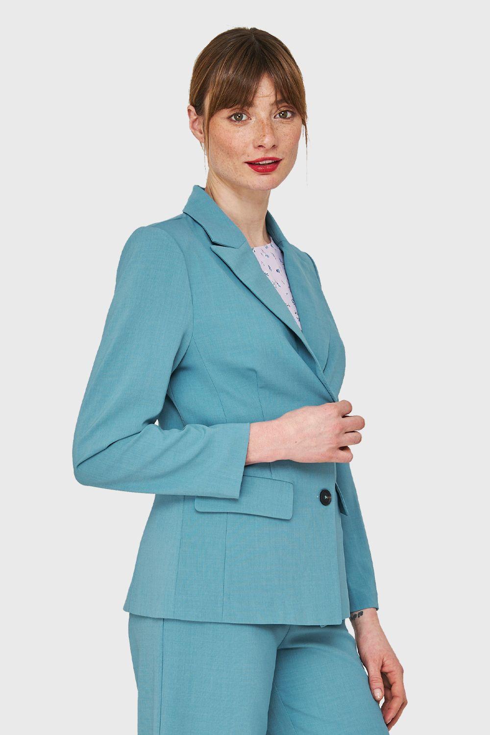 Blazer Dos Botones Celeste Nicopoly-2