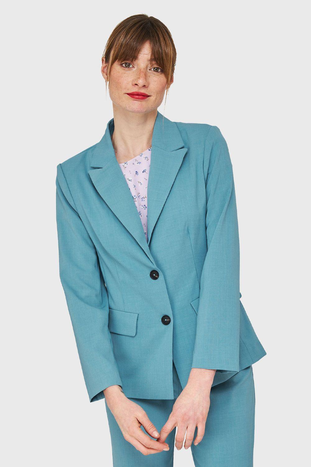 Blazer Dos Botones Celeste Nicopoly-0