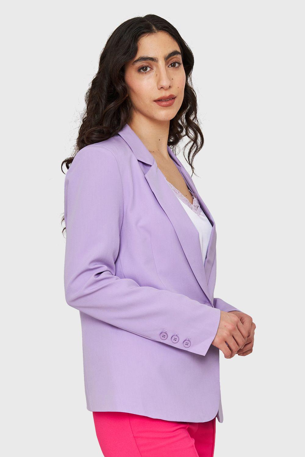 Blazer Botón Lila Nicopoly-2
